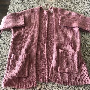 Light pink/rose cardigan with pockets